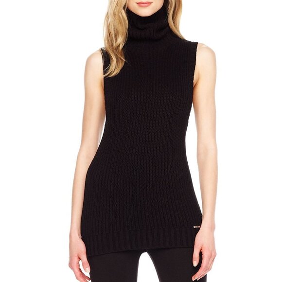 MICHAEL KORS Sleeveless Wool and Cashmere Turtleneck Sweater Size Medium - Picture 6 of 6